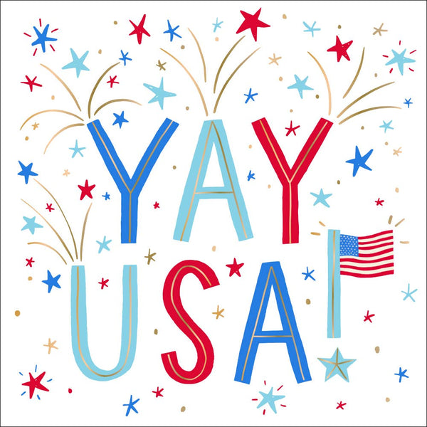 4th Of July Funny Cocktail Napkins |Yay USA - 20ct