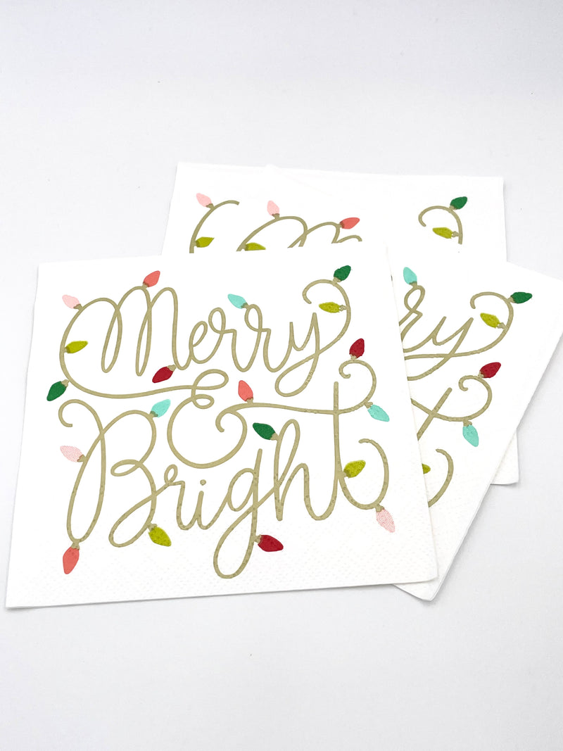 3 ply Cocktail Napkins 20 Count | Merry and Bright
