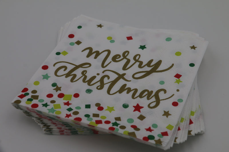 3 ply Cocktail Napkins 20 Count | Merry Christmas