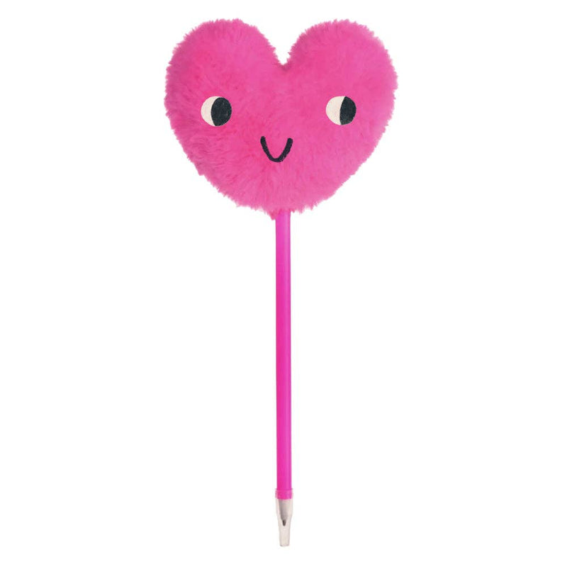 Valentine's Pen | Pink Fuzzy Heart Pen