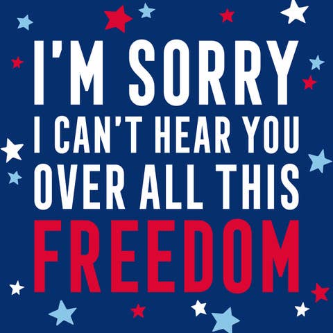 4th of July Funny Cocktail Napkins | Over All This Freedom