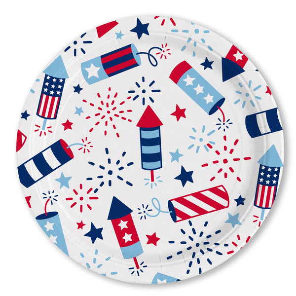 4th of July Patriotic Paper Plate | Firecracker - 8ct