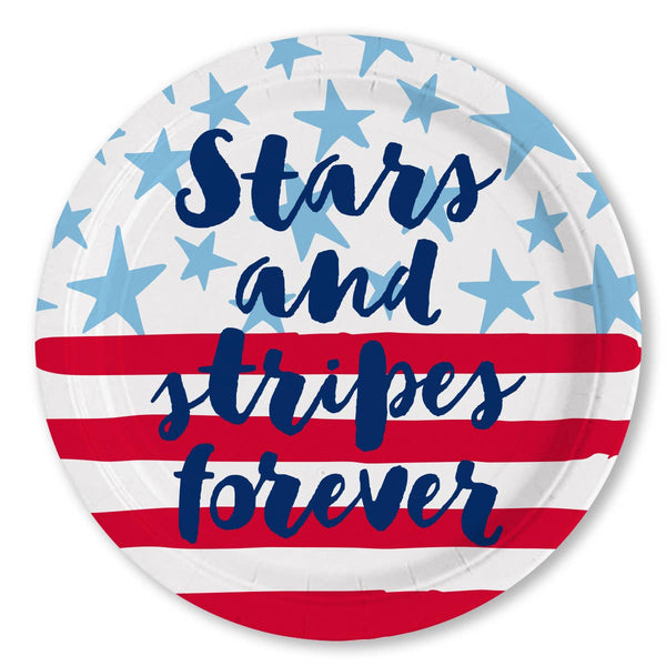 4th of July Paper Plate | Stars and Stripes Forever - 8ct