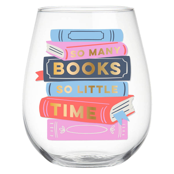 Stemless Wine Glass | So Many Books