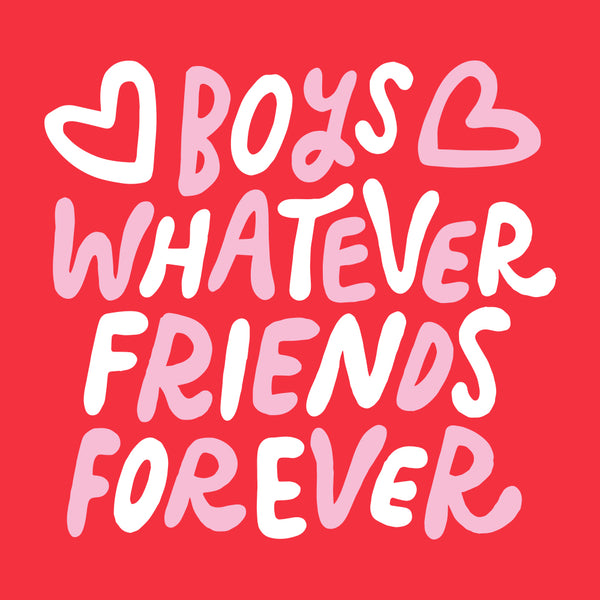3 ply Cocktail Napkins 20 Count | Boys Whatever Friends Forever