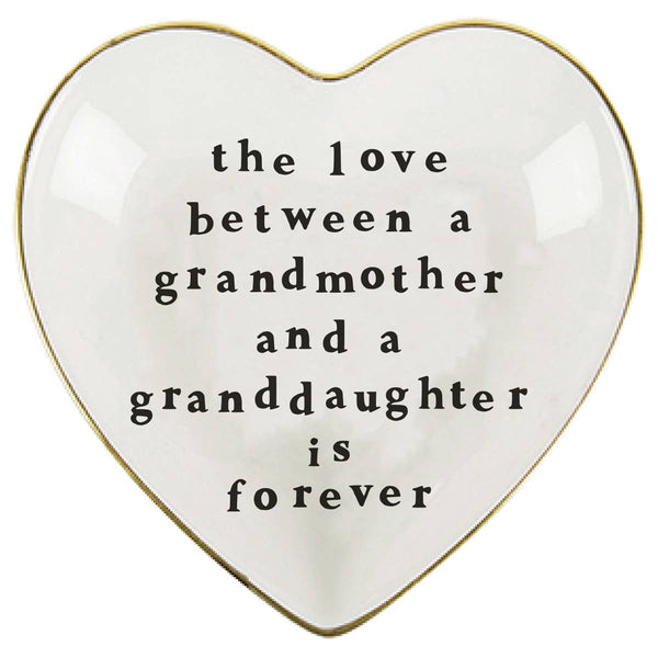 Ceramic Trinket Dish | Love Grandma Heart Shaped Dish