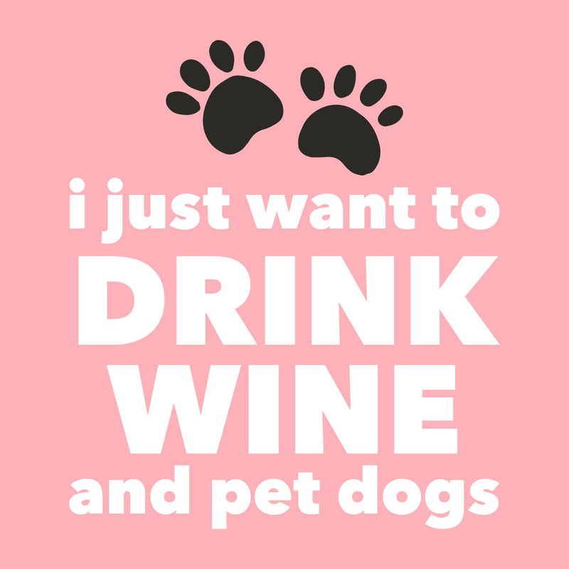 Funny Cocktail Napkins | Drink Wine And Pet Dogs   - 20ct