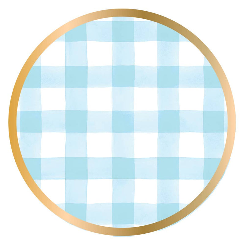 Easter Paper Plate | Blue Buffalo Check - 8ct