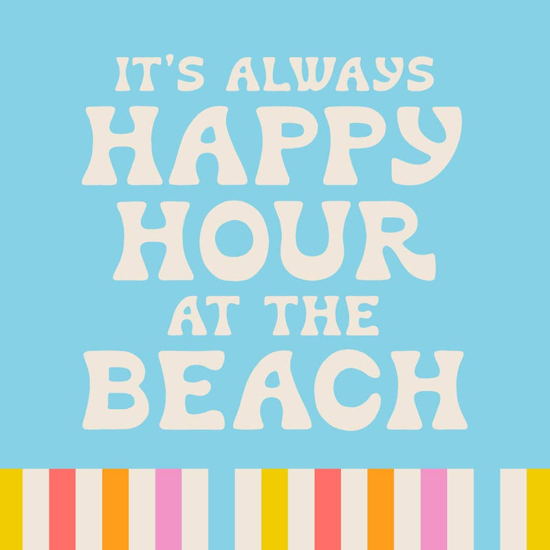 Funny Cocktail Napkins | Happy Hour At The Beach - 20ct
