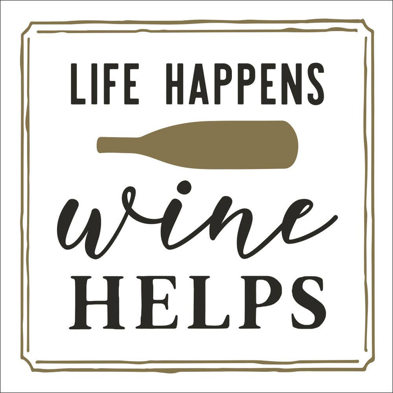 Cocktail Napkins l Life Happens, Wine Helps - 20ct