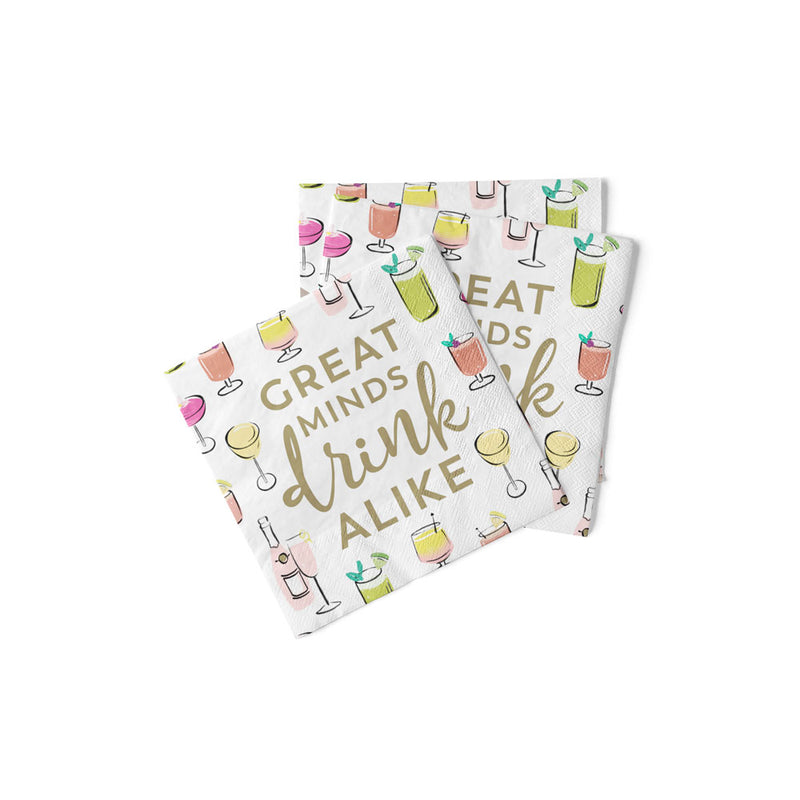 3-Ply Cocktail Napkins  20ct | Great Minds Drink Alike