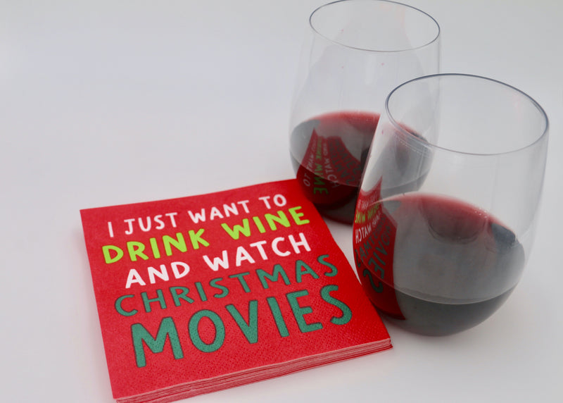 3 ply Cocktail Napkins 20 Count | Watch Christmas Movies