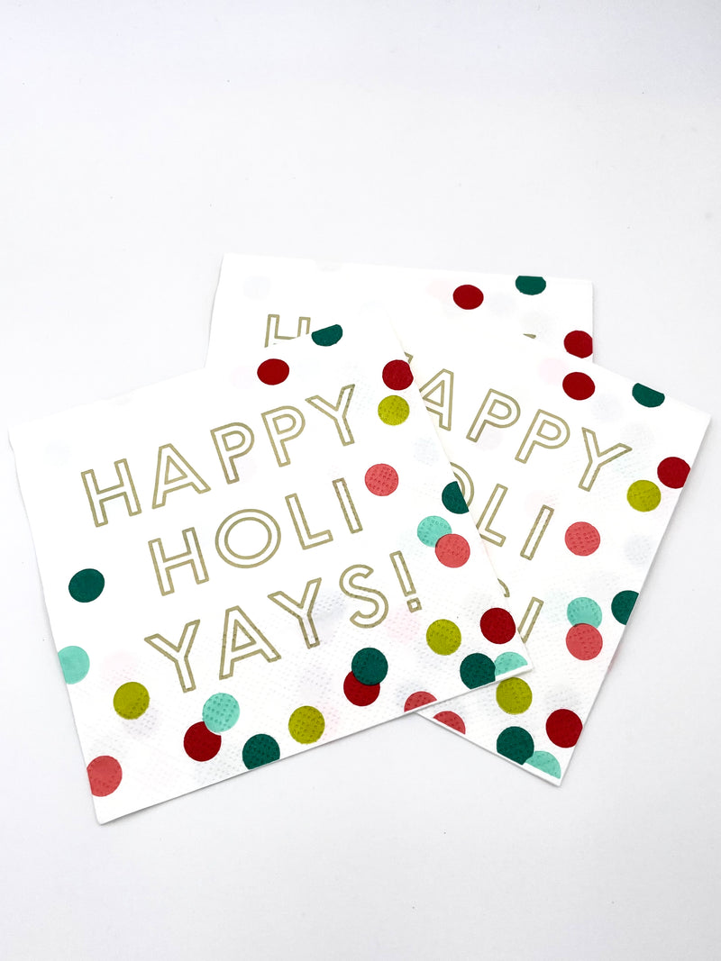 3 ply Cocktail Napkins 20 Count | Happy Holiyays