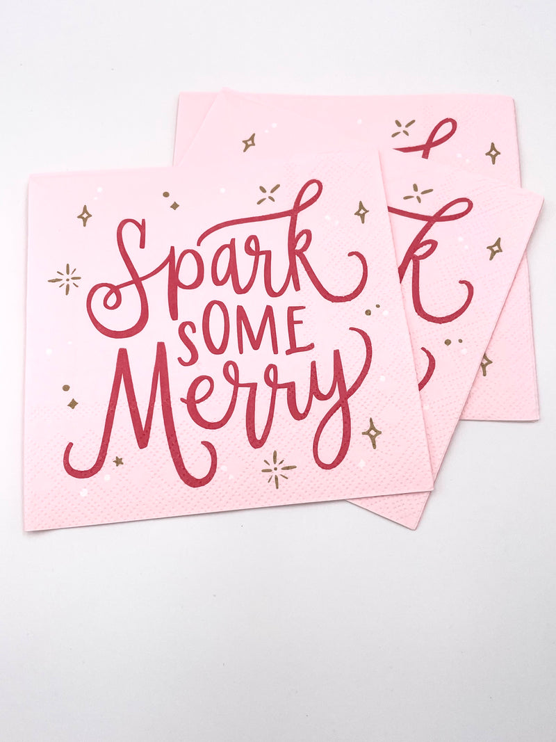 3 ply Cocktail Napkins 20 Count | Spark Some Merry
