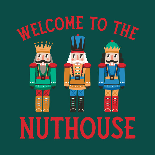 Christmas Napkins |Welcome To The Nuthouse - Drk Grn - 20ct