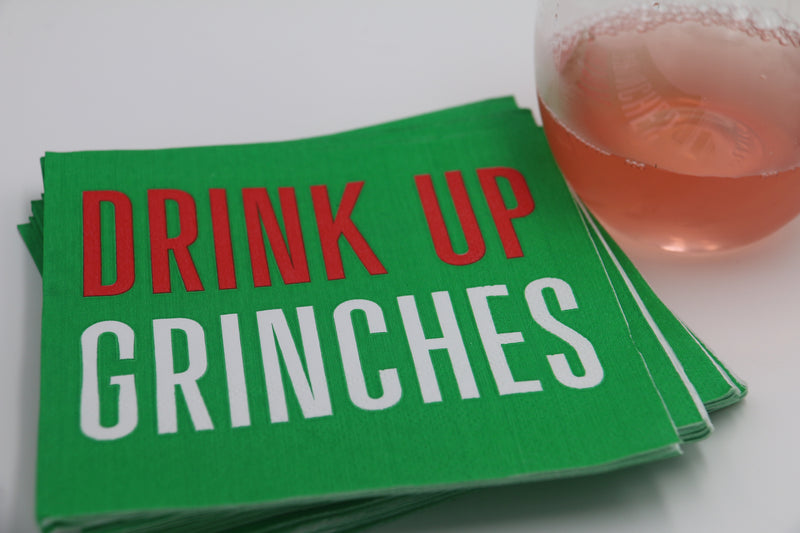 3 ply Cocktail Napkins 20 Count | Drink Up Grinches