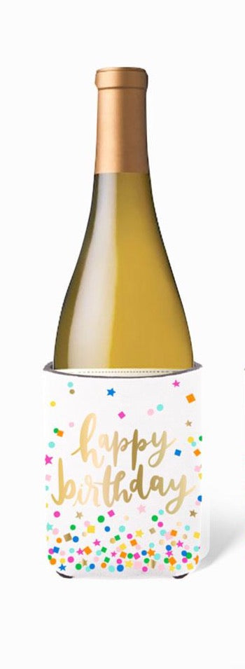 Wine Bottle Covers | Happy Birthday Confetti