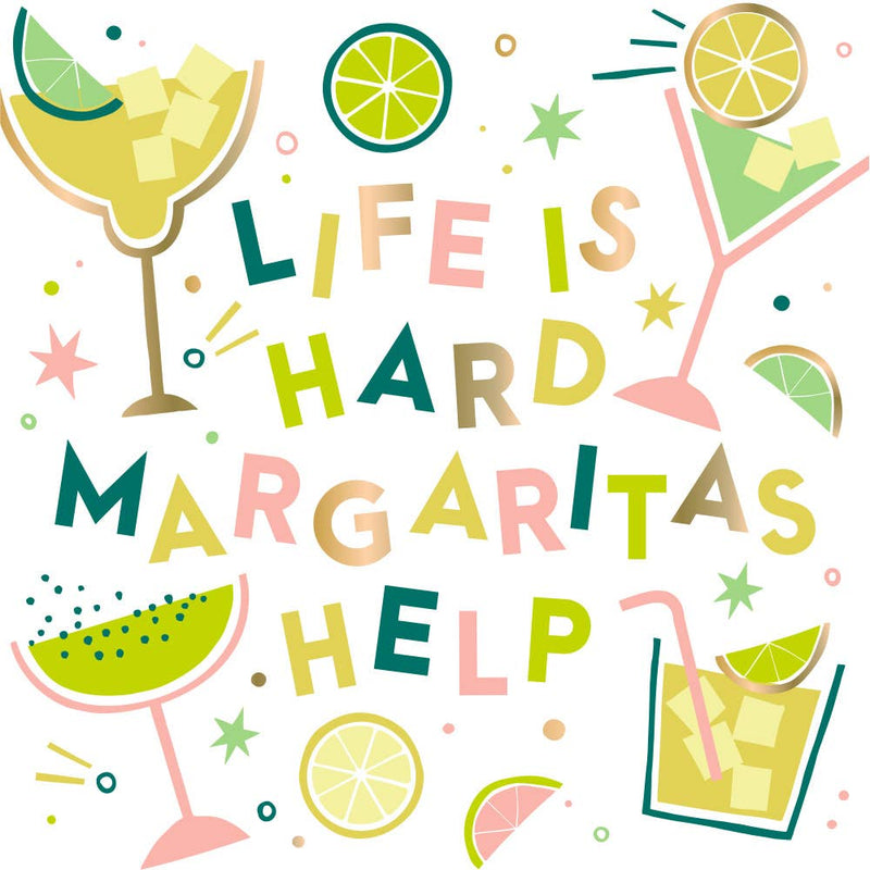 Cocktail Napkins | Life is Hard Margaritas Help - 20ct