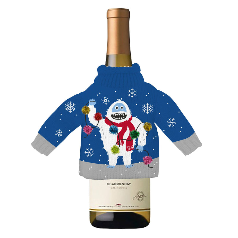 Funny Holiday Wine Bottle Sweater | Yeti