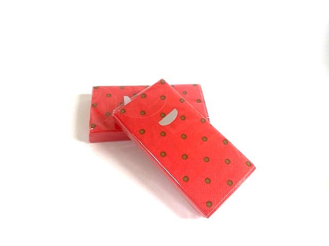 Pocket Tissue - Red and Gold Dot Pattern